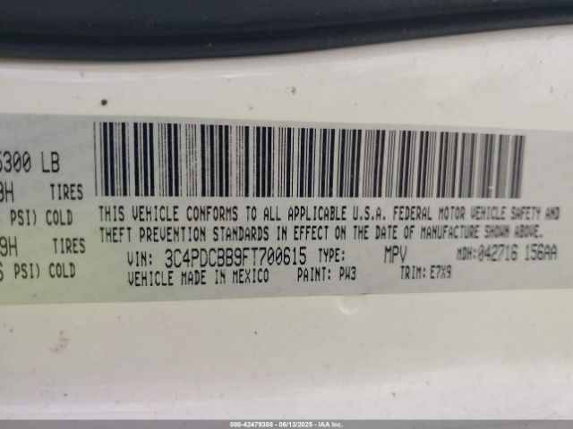 3C4PDCBB9FT700615 Dodge 2015