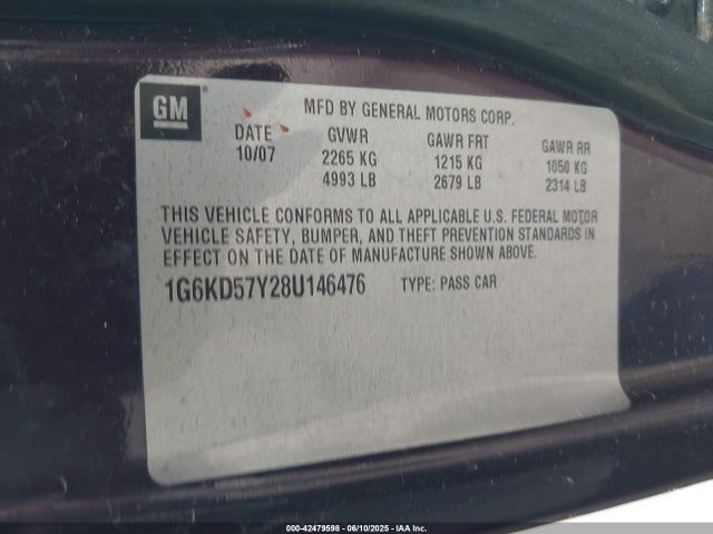 2008 CADILLAC DTS 1G6KD57Y28U146476 Photo 8