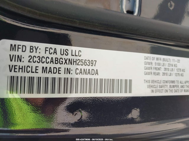 2C3CCABGXNH256397 Chrysler 2022