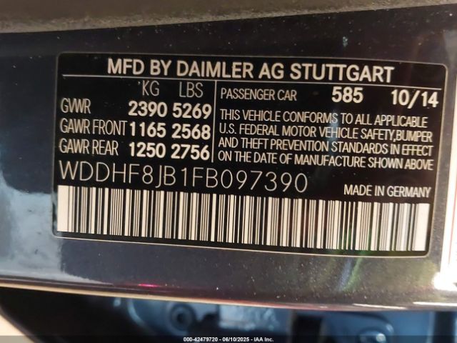 2015 MERCEDES-BENZ E 350 WDDHF8JB1FB097390 Photo 8