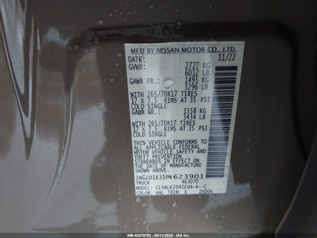 Nissan Frontier 2023 1N6ED1EJ1PN623901 Image 9