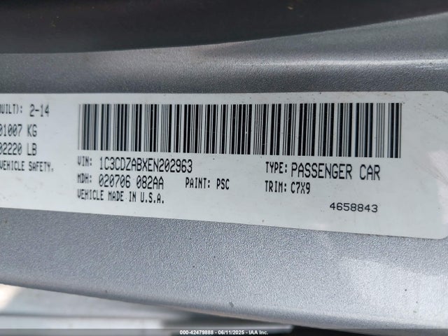 Dodge AVENGER SE 2014 1C3CDZABXEN202963 Image 9