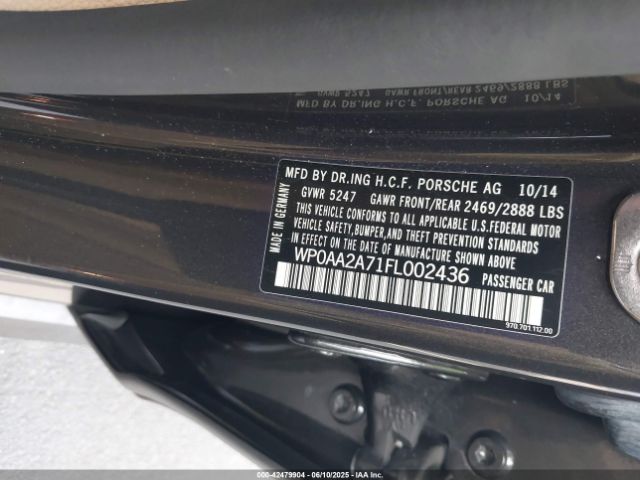 2015 PORSCHE PANAMERA WP0AA2A71FL002436 Photo 8