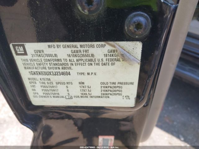 2003 GMC YUKON 1GKEK63UX3J234604 Photo 8