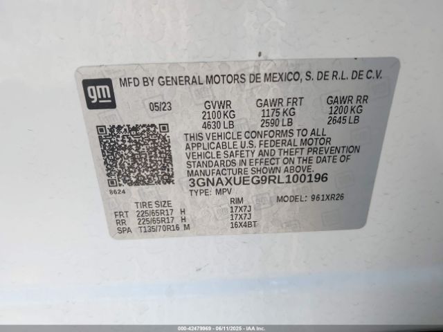 2024 CHEVROLET EQUINOX 3GNAXUEG9RL100196 Photo 8