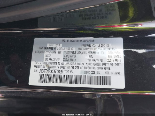 Mazda py cylinder deactivation 2019 JM3KFBDM0K0550499 Image 9