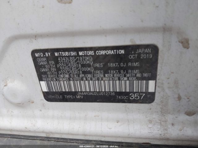 2020 MITSUBISHI OUTLANDER SPORT JA4AR3AU2LU012736 Photo 8