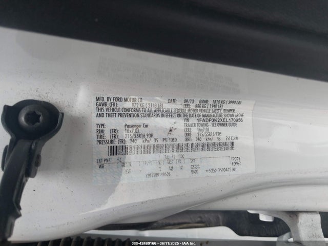 Ford FOCUS SE 2014 1FADP3K2XEL170956 Image 9