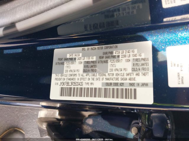 2024 MAZDA CX-5 JM3KFBBL3R0500409 Photo 8