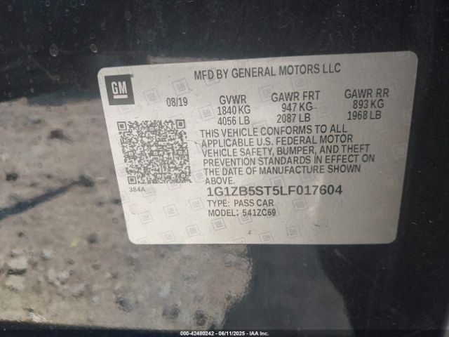 2020 CHEVROLET MALIBU 1G1ZB5ST5LF017604 Photo 8