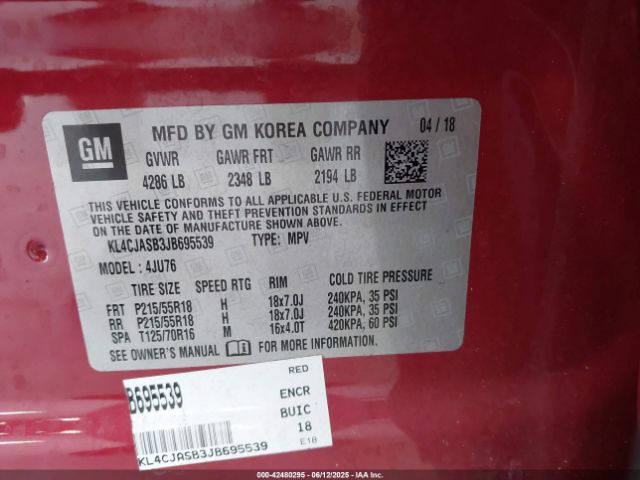 2018 BUICK ENCORE KL4CJASB3JB695539 Photo 8