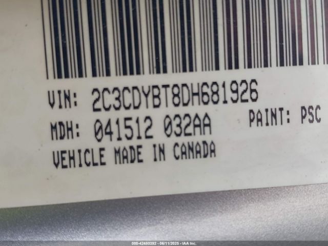 2013 DODGE CHALLENGER 2C3CDYBT8DH681926 Photo 8