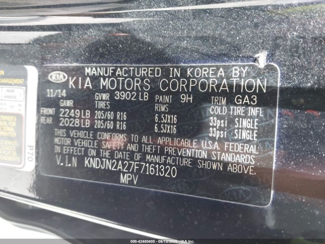 KNDJN2A27F7161320 KIA Soul