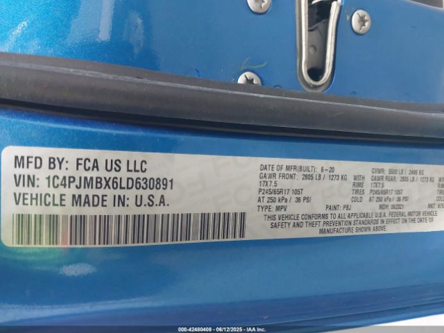 2020 JEEP CHEROKEE 1C4PJMBX6LD630891 Photo 8