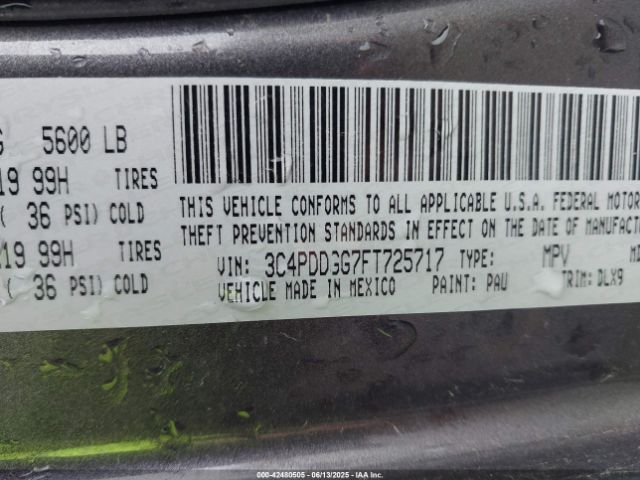 2015 DODGE JOURNEY 3C4PDDGG7FT725717 Photo 8