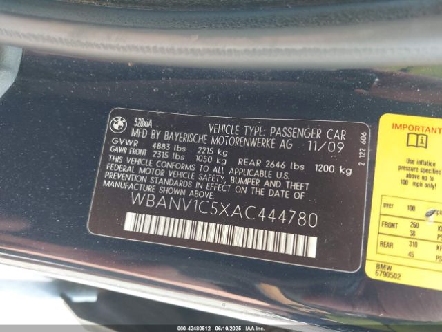 2010 BMW 528I WBANV1C5XAC444780 Photo 8