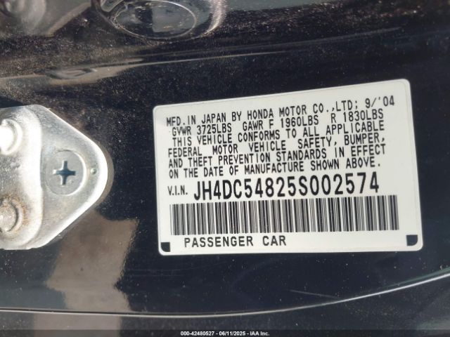 2005 ACURA RSX JH4DC54825S002574 Photo 8