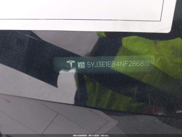 2022 TESLA MODEL 3 5YJ3E1EB4NF286815 Photo 8
