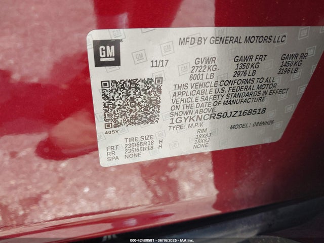 2018 CADILLAC XT5 1GYKNCRS0JZ168518 Photo 8
