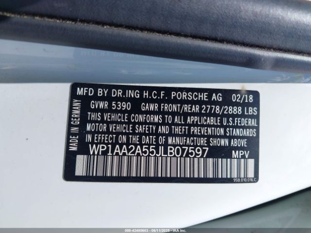 2018 PORSCHE MACAN WP1AA2A55JLB07597 Photo 8