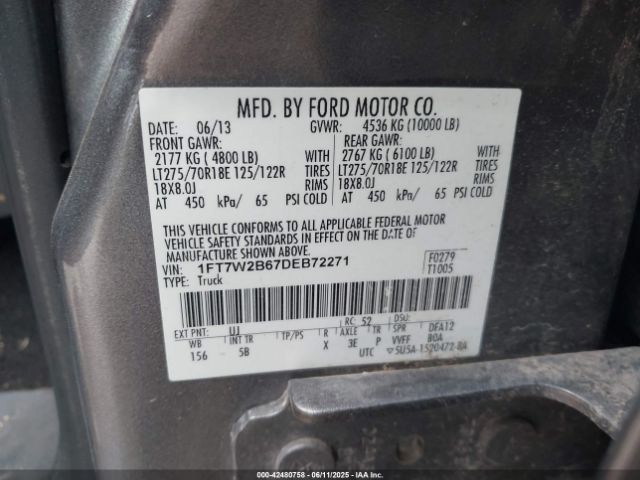 2013 FORD F-250 1FT7W2B67DEB72271 Photo 8