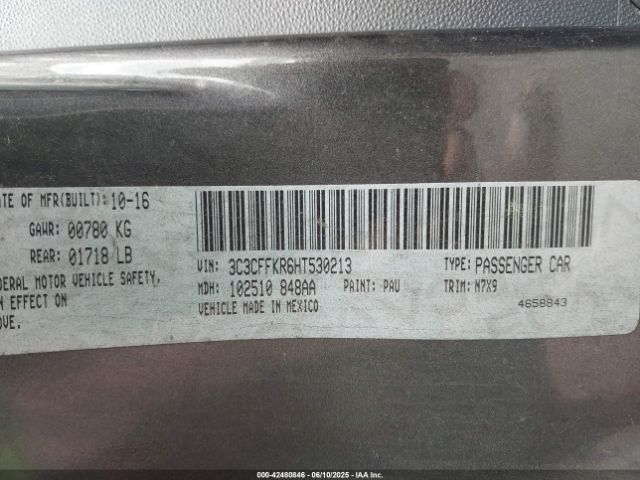 3C3CFFKR6HT530213 Fiat 500 POP