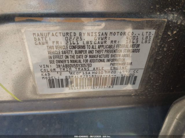 3N1AB8DV5SY305783 Nissan SENTRA SR