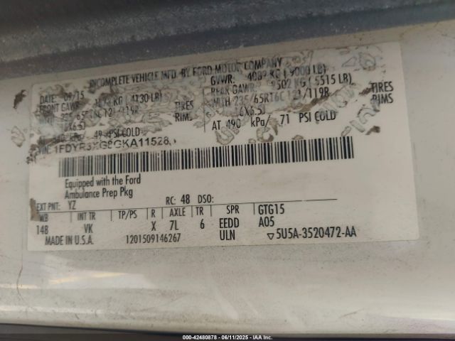 2016 FORD TRANSIT CARGO VAN 1FDYR3XG8GKA11528 Photo 8