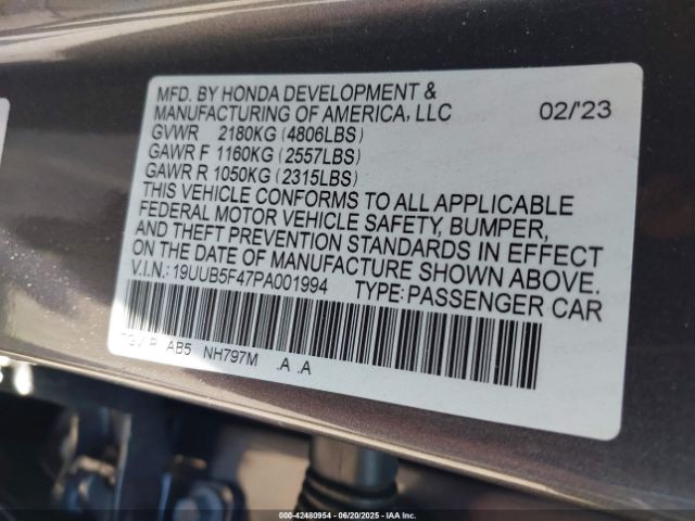 2023 ACURA TLX 19UUB5F47PA001994 Photo 8