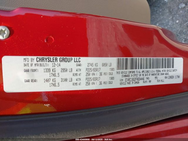 2015 CHRYSLER TOWN & COUNTRY 2C4RC1BG2FR654446 Photo 8