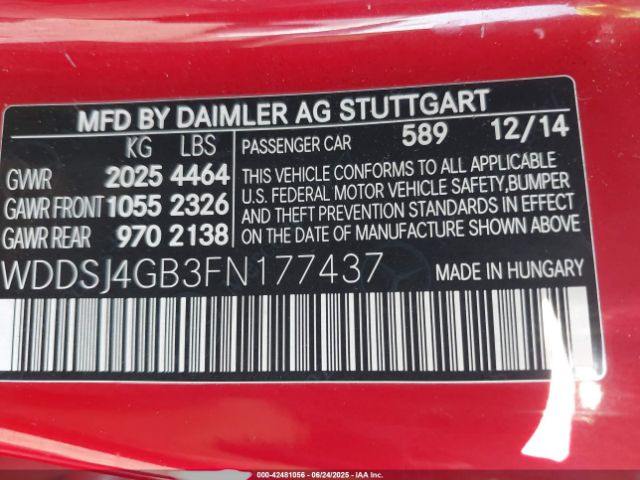 2015 MERCEDES-BENZ CLA 250 WDDSJ4GB3FN177437 Photo 8