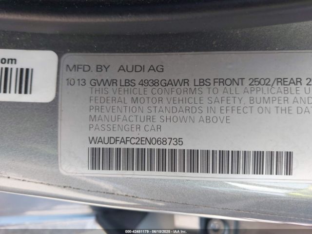 2014 AUDI A6 WAUDFAFC2EN068735 Photo 8