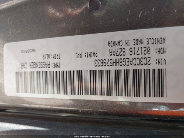 2C3CCAEG8HH579833 Chrysler 300