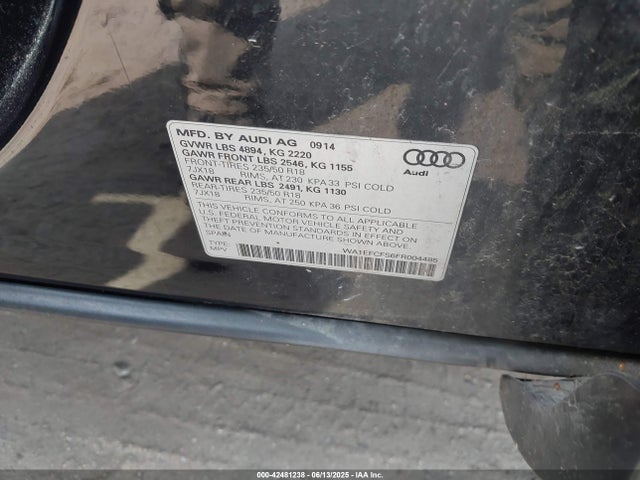 2015 AUDI Q3 WA1EFCFS6FR004485 Photo 8