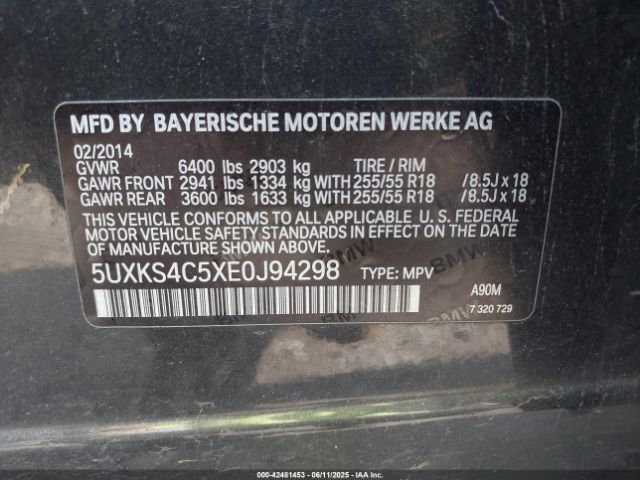 2014 BMW X5 5UXKS4C5XE0J94298 Photo 8