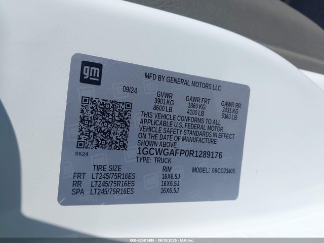 1GCWGAFP0R1289176 Chevrolet lv1