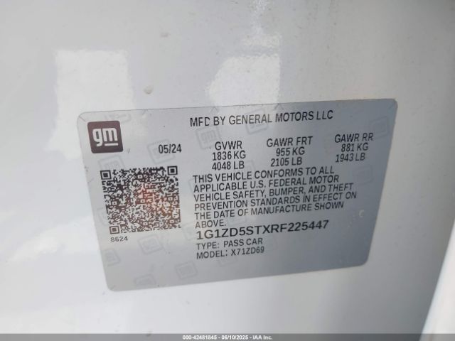 1G1ZD5STXRF225447 Chevrolet Malibu Fwd 1lt