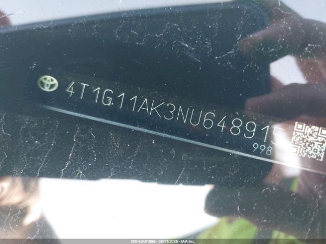 2022 TOYOTA CAMRY 4T1G11AK3NU648915 Photo 8