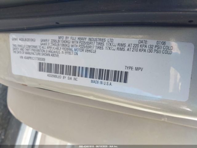 2007 SUBARU OUTBACK 4S4BP61C177305309 Photo 8