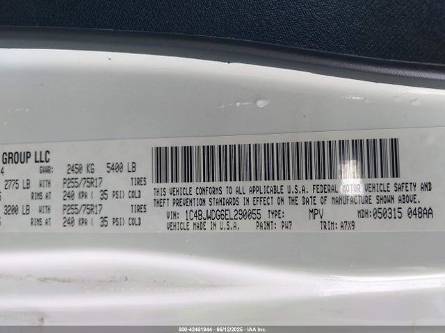 1C4BJWDG6EL290055 Jeep Wrangler