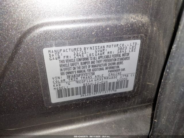 3N1AB7AP7FY377798 Nissan SENTRA S