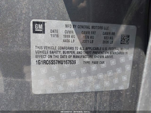 2017 CHEVROLET VOLT 1G1RC6S57HU167639 Photo 8