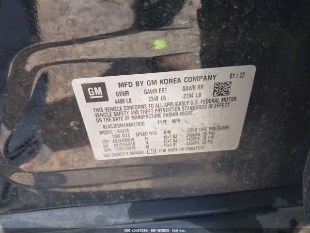 2022 BUICK ENCORE KL4CJESM4NB517010 Photo 8