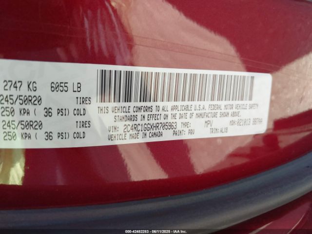 2017 CHRYSLER PACIFICA 2C4RC1GGXHR705963 Photo 8