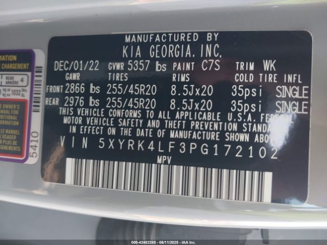 2023 KIA SORENTO 5XYRK4LF3PG172102 Photo 8