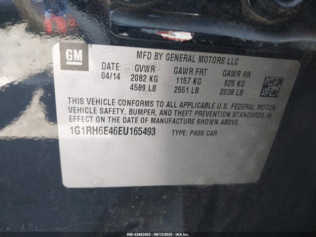 Chevrolet Volt 2014 1G1RH6E46EU165493 Image 9