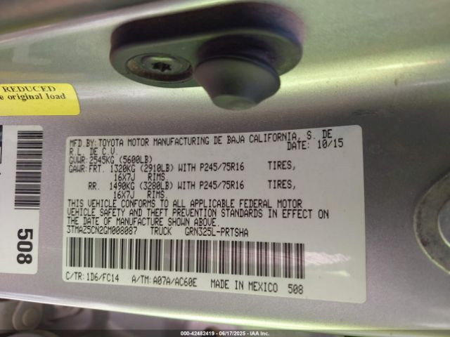 3TMAZ5CN2GM008087 Toyota 2gr-fks