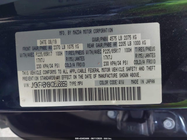Mazda py cylinder deactivation 2019 JM3KFABM8K0686859 Image 9