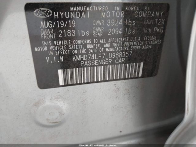 KMHD74LF7LU988357 Hyundai mpi nu