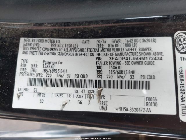 2016 FORD FIESTA 3FADP4TJ5GM172434 Photo 8